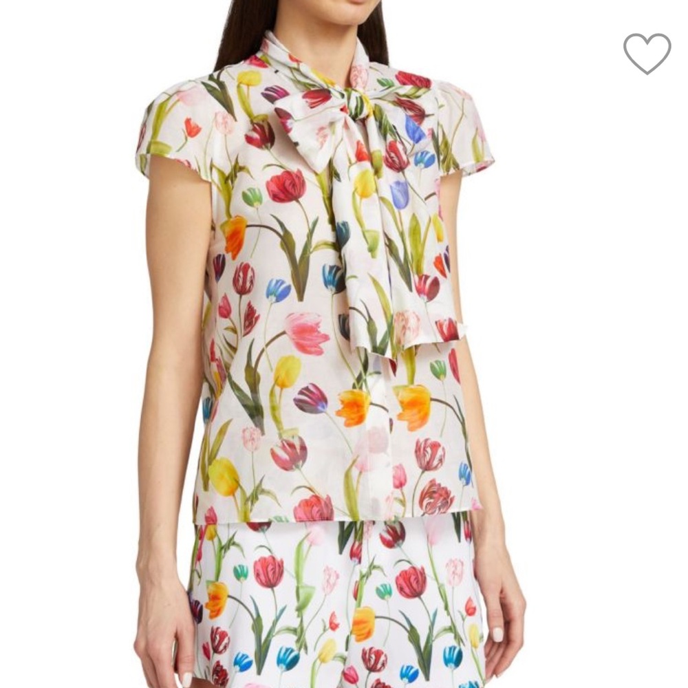 Alice + Olivia Kiss My Tulip Jeannie blouse